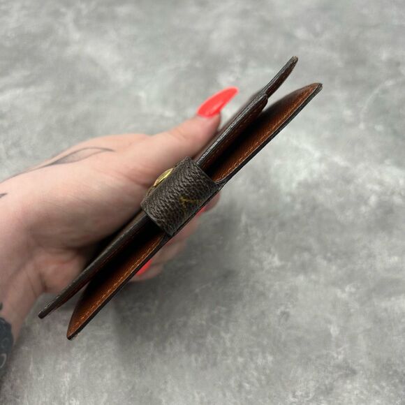 Louis Vuitton Monogram Etui Palm Cover Dark Brown Coated Canvas Snap - Picture 10 of 15